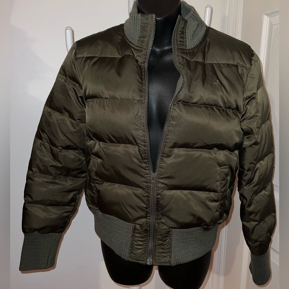 Olive green old navy bomber jacket